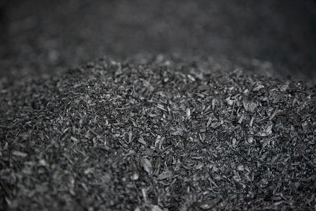 Biochar pile